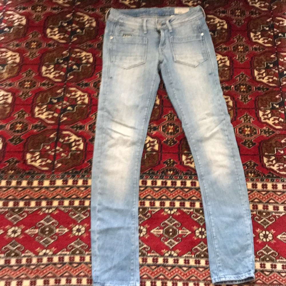 G Star Raw skinny jeans in light wash